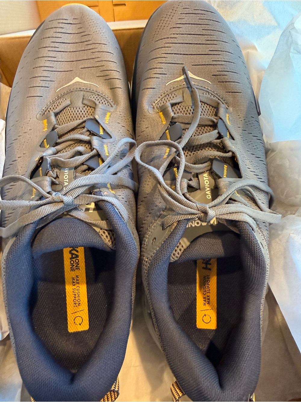 Men’s Hoka Gaviota 3 shoes Size 12.5 W. Worn only once! In brand new condition.